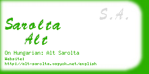 sarolta alt business card